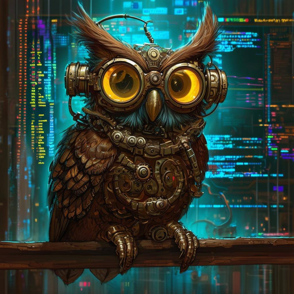 steam punk owl coding